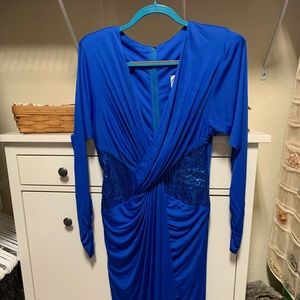 Blue evening dress